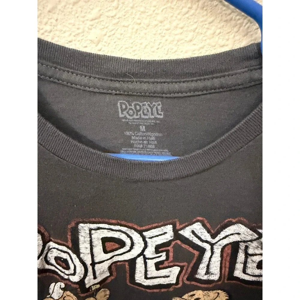 Popeye Adventures on the High Seas Graphic T-Shirt Mens Medium Charcoal Gray Tee